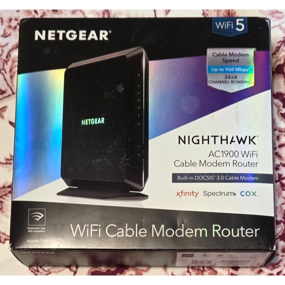 NETGEAR Nighthawk AC1900 DOCSIS 3.0 Cable Modem Router (C7000-1AZNAS)